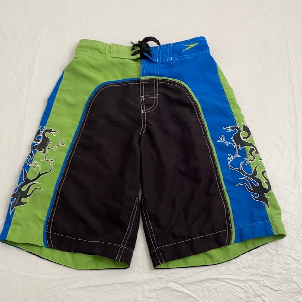 Speedo lined board shorts blue green black M